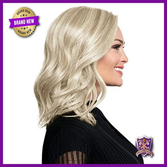 Shoulder Length Wavy Synthetic Wig Heat Friendly Average Cap Size